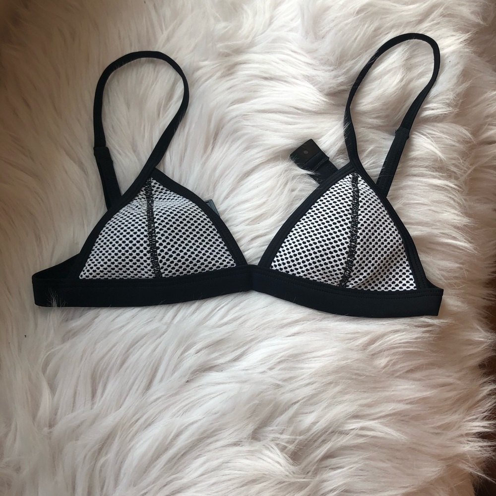 Triangl black and white mesh bikini